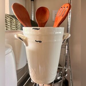Vintage BH&G Distressed Utensil Crock - Farmhouse Charm with Patina 🥄